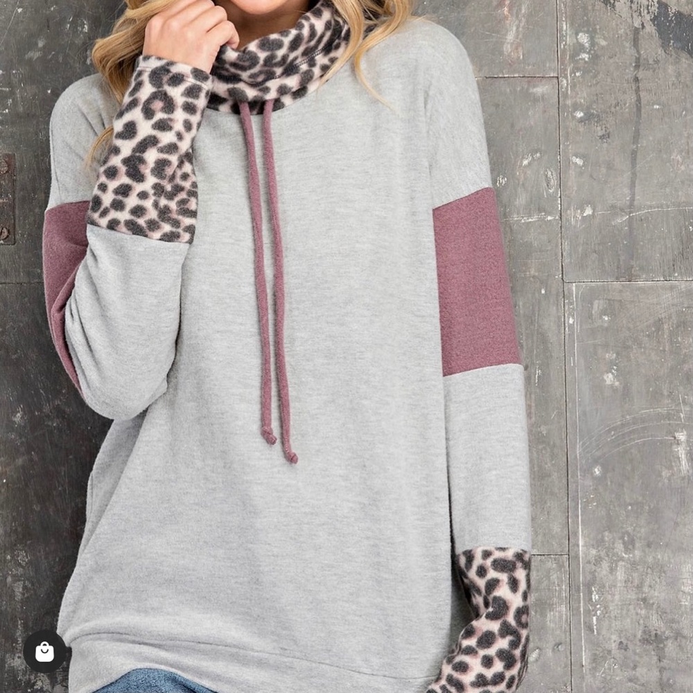 Women’s super soft cowl neck top